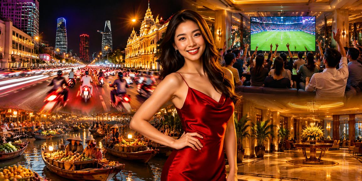 Chợ đêm Thành phố Hồ Chí Minh với không khí xem bóng đá trên điện thoại